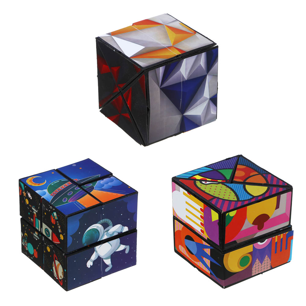 ИГРОЛЕНД Головоломка 3Д "Магнитный куб", PP, 6х6см, 3 дизайна - #2