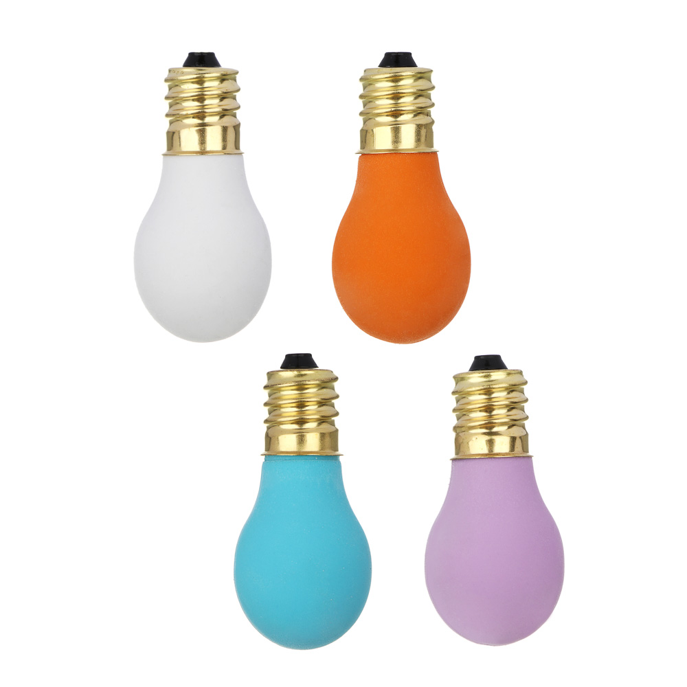 Ластик фигурный в форме лампочки, ТПР, 4 цвета, 4,3х2х2 см - #1