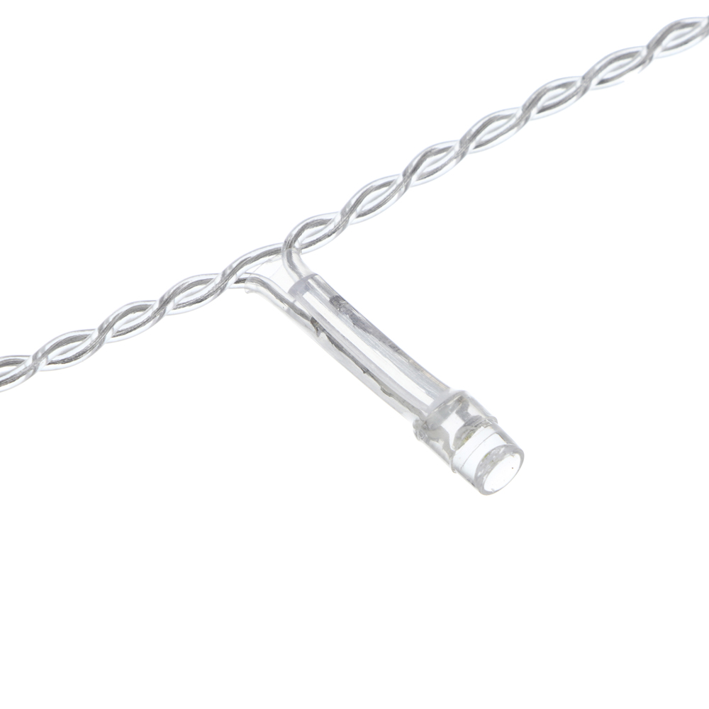 СНОУ БУМ Гирлянда эл. бахрома 96LED*шампань, 2х0,5м,16LED мерцание,16 нитей,ПВХ прозр,коннектор,220В - #3