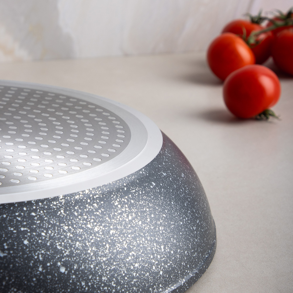 SATOSHI Гардан Сковорода литая d28см, антипригарное покрытие мрамор, индукция - #15