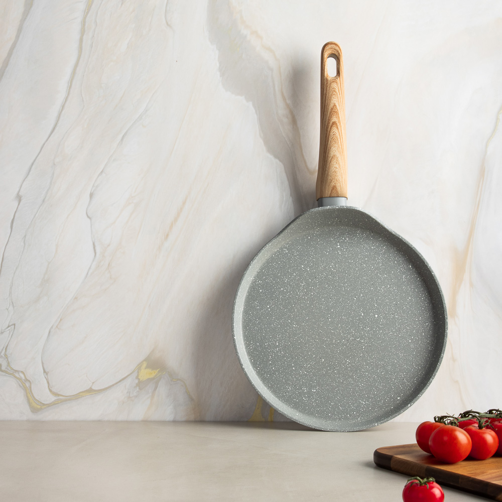 SATOSHI Берг Сковорода литая блинная d24см, антипригарное покрытие Мрамор, индукция - #12