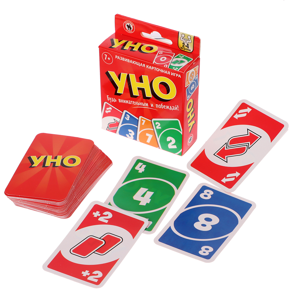 Уно классическое с европодвесом, 52 карточки - #1