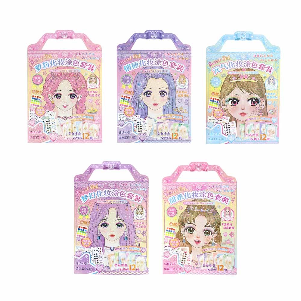 Набор для творчества с раскраской и наклейками, 18х28см, бумага, PVC, краски, 6 дизайнов - #2