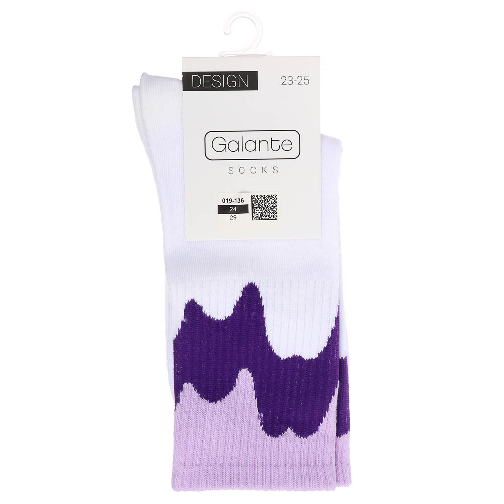 GALANTE Носки женские, р.23-25, 85% хлопок, 10% полиэстер, 5% спандекс, разноцветные, НВ22-18 - #5