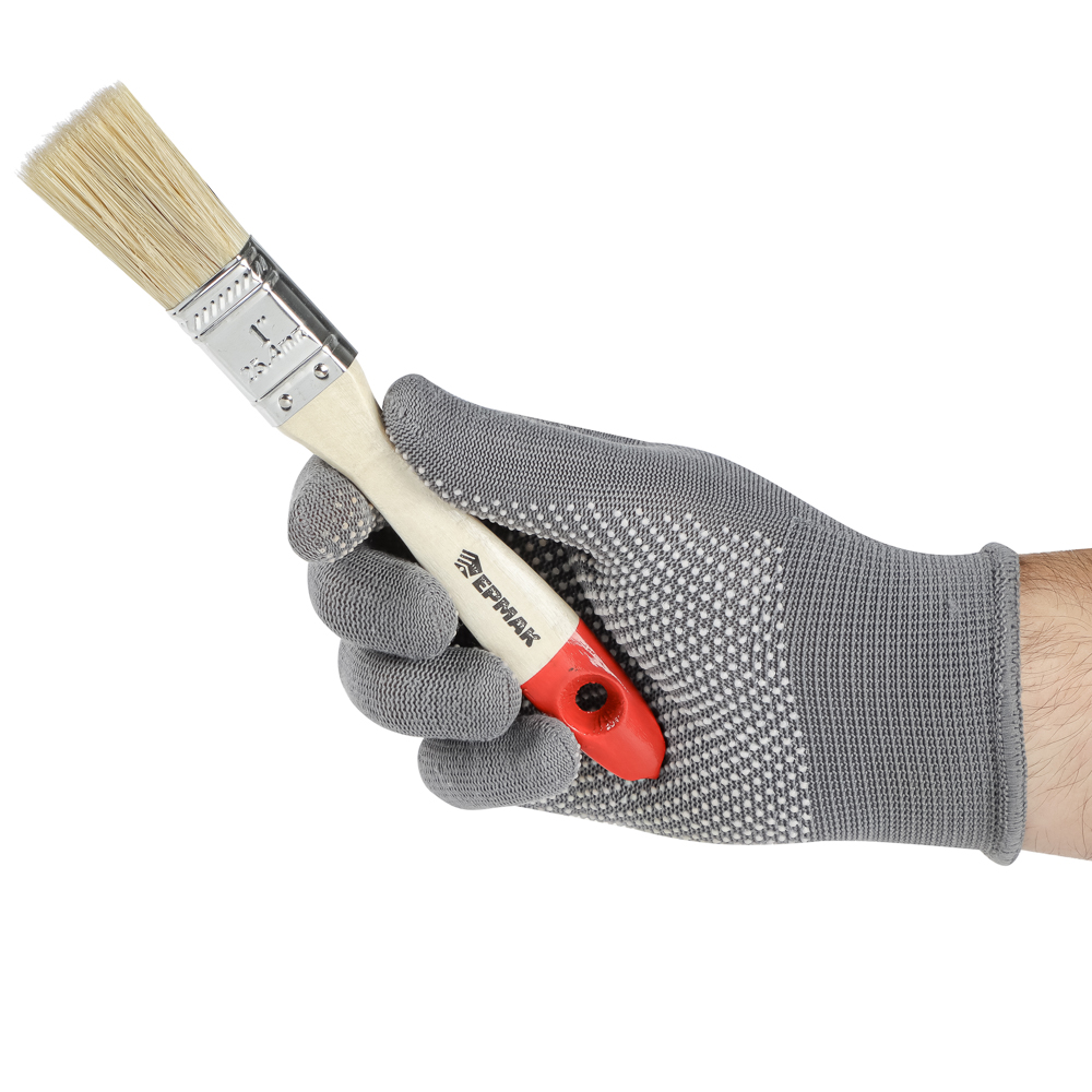 ЕРМАК/HEADMAN Кисть малярная плоская "Евро" нат. щетина 1" (25мм) - #5