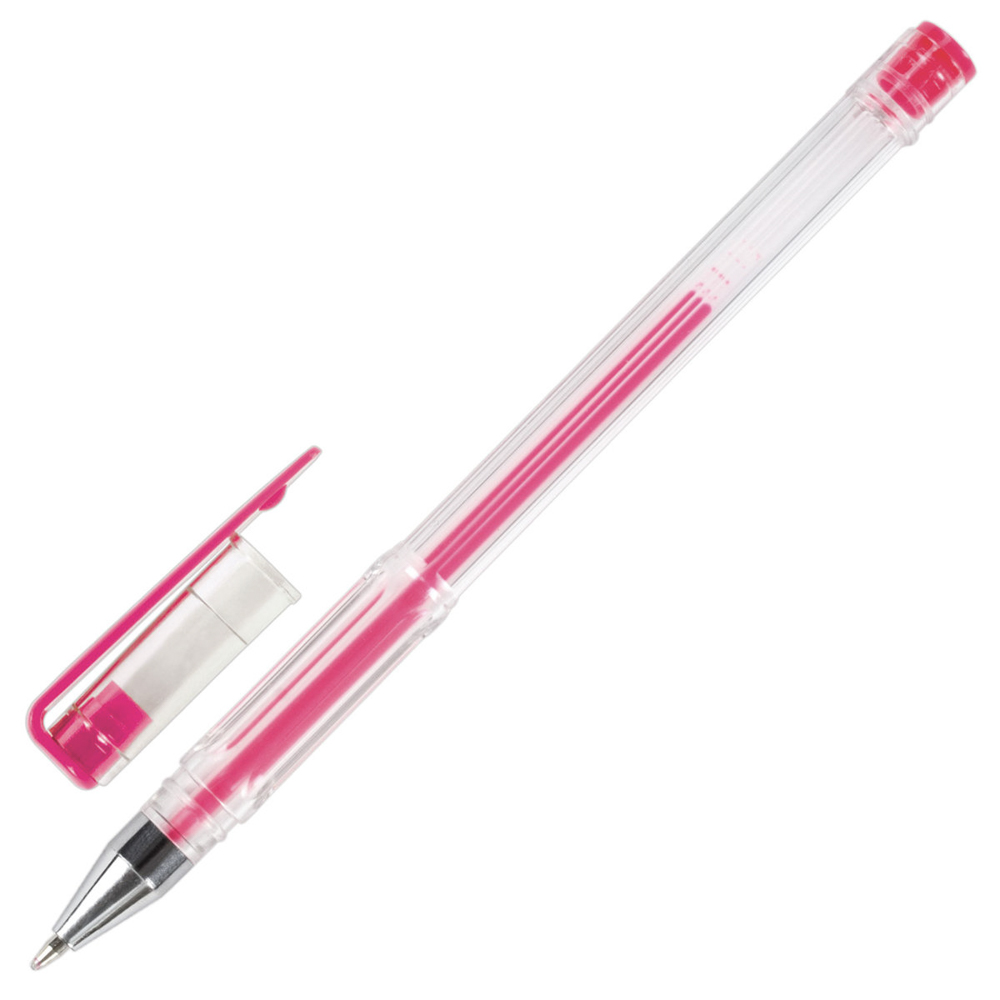 Набор гелевых ручек, 6 цветов, неоновые чернила, прозр. корпус, 0,7 мм, линия письма 0,5 мм, 142798 - #12