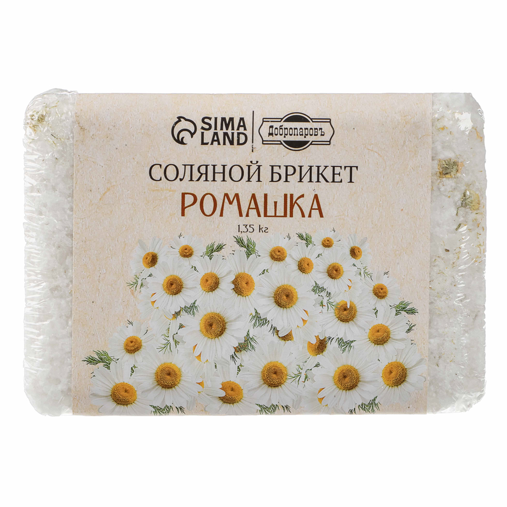 Соляной брикет "Ромашка" с алтайскими травами, 1,35 кг "Добропаровъ" - #2