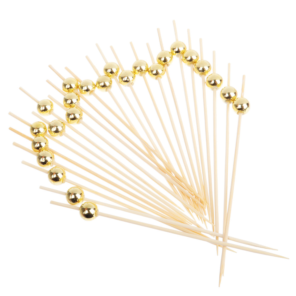 Шпажки для канапе тм Fntastic, 24шт, 12см, дерево, пластик - #1