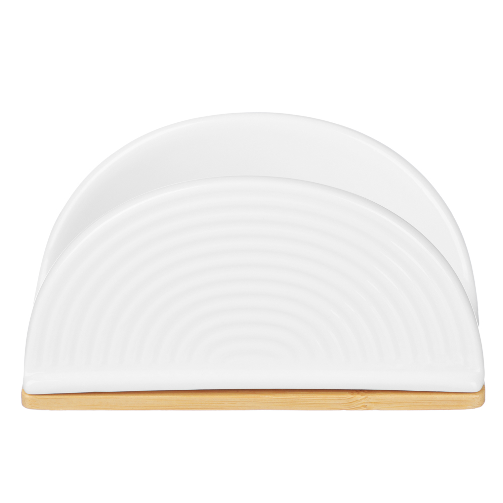 Салфетница тм MILLIMI, 14х5,8х7,3см, фарфор, бамбук - #4