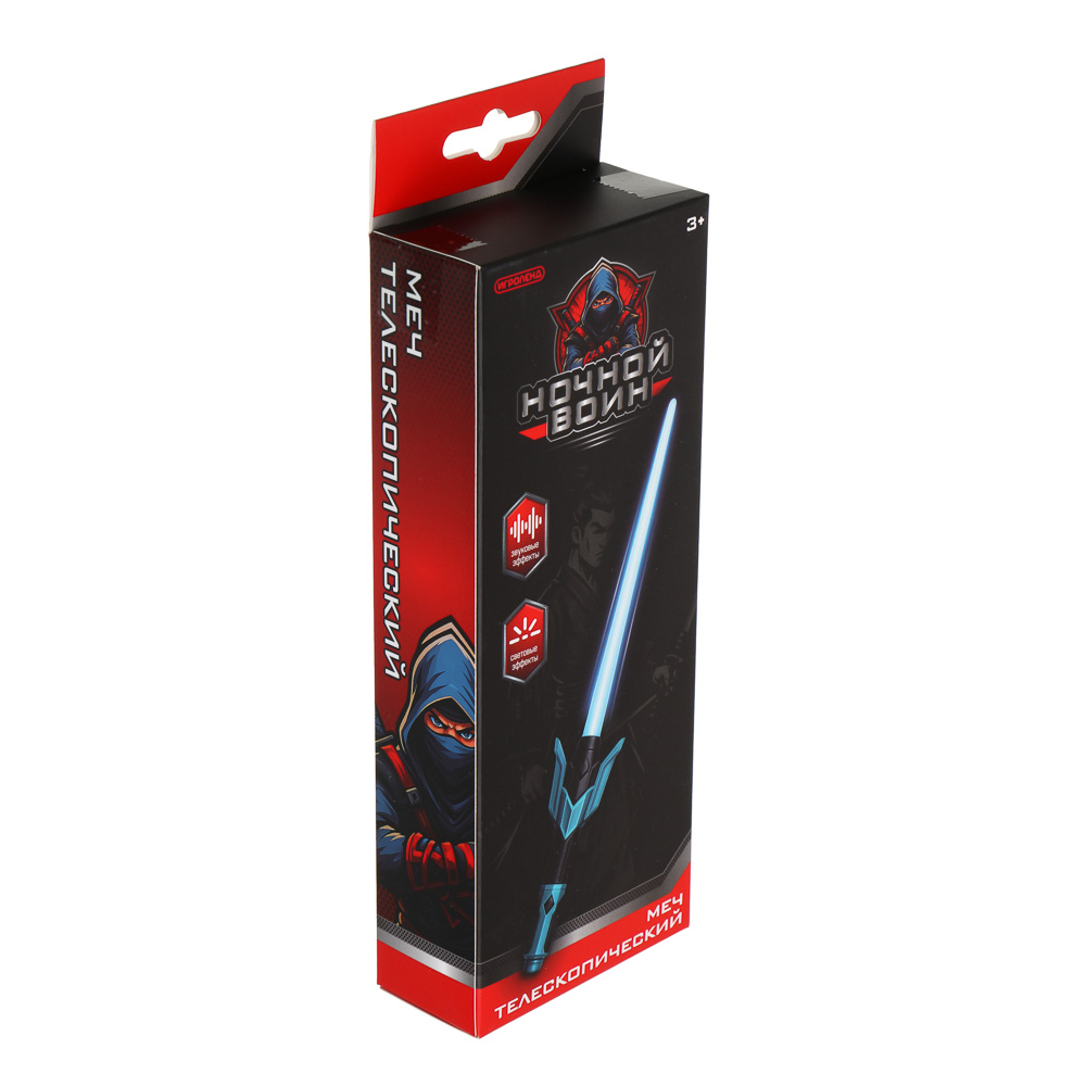 ИГРОЛЕНД Меч телескопический "Ночной воин", свет, звук, 3хААА, PP,  25х4х8,5 см, 2 дизайна - #3