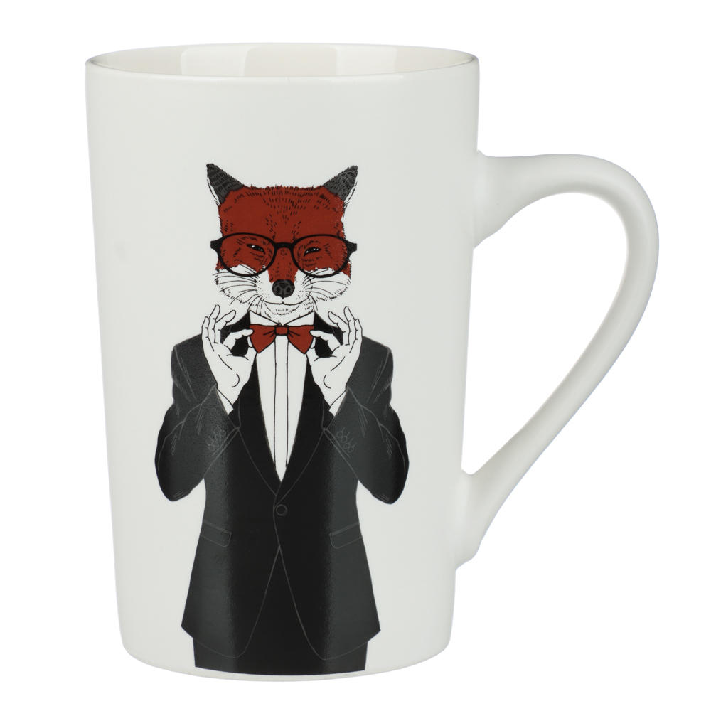 Кружка тм MILLIMI Джентльмены, 380мл, фарфор, 4 дизайна - #2