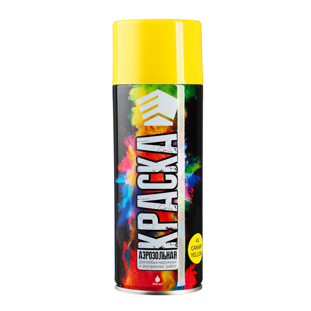 ЕРМАК Краска аэрозоль 400мл, ярко-желтая (9001/41) - #1