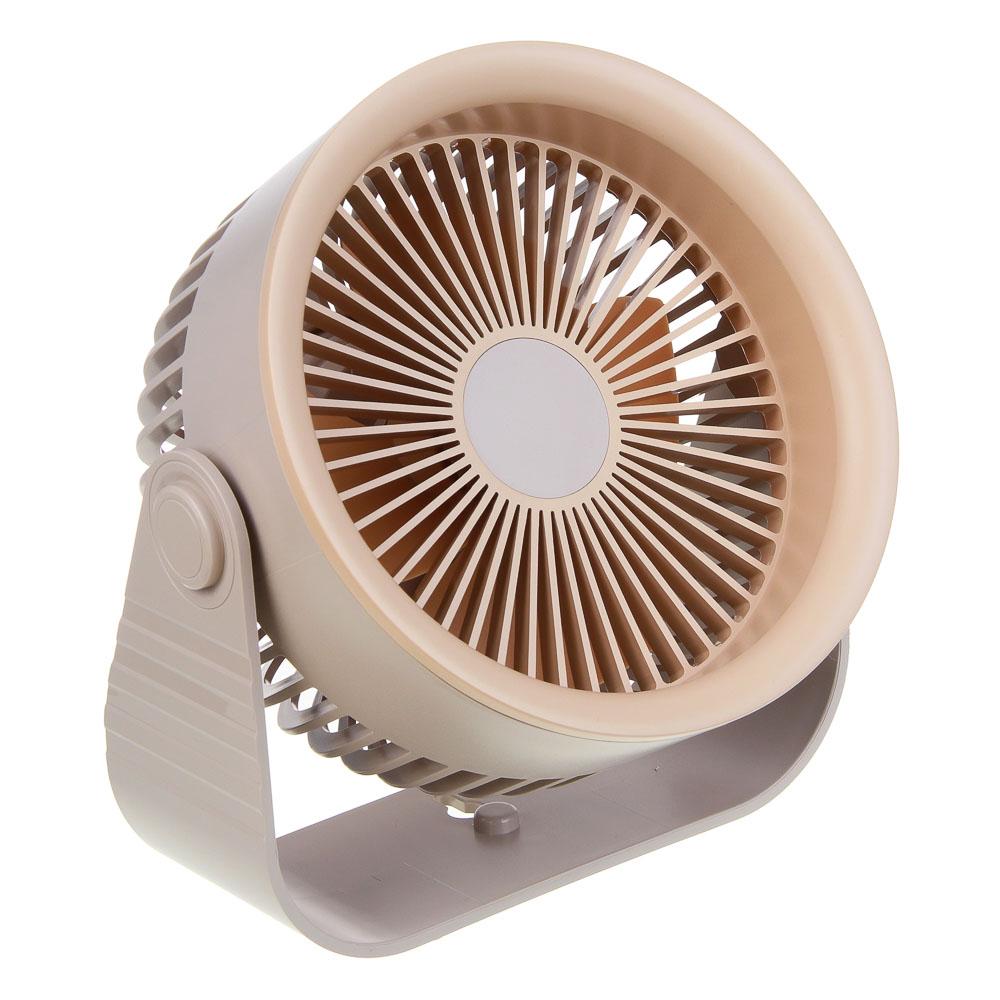 LEBEN Вентилятор настольный аккумуляторный, емкость 3600 мАч, беж. - #2