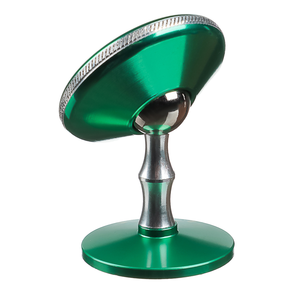 BY Держатель телефона магнитный, на панель, металлический, круглый, зеленый - #1