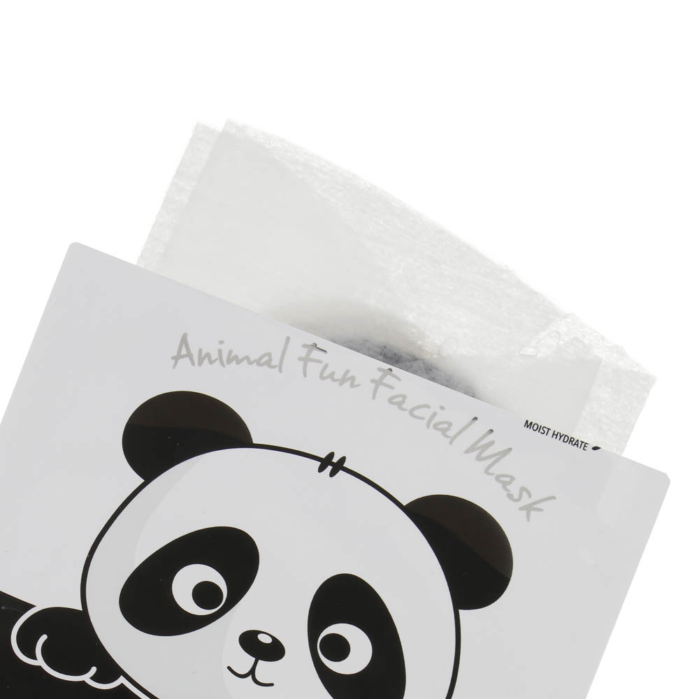 Маска для лица сияние кожи с принтом забавная панда тм Sadoer, 25гр - #3