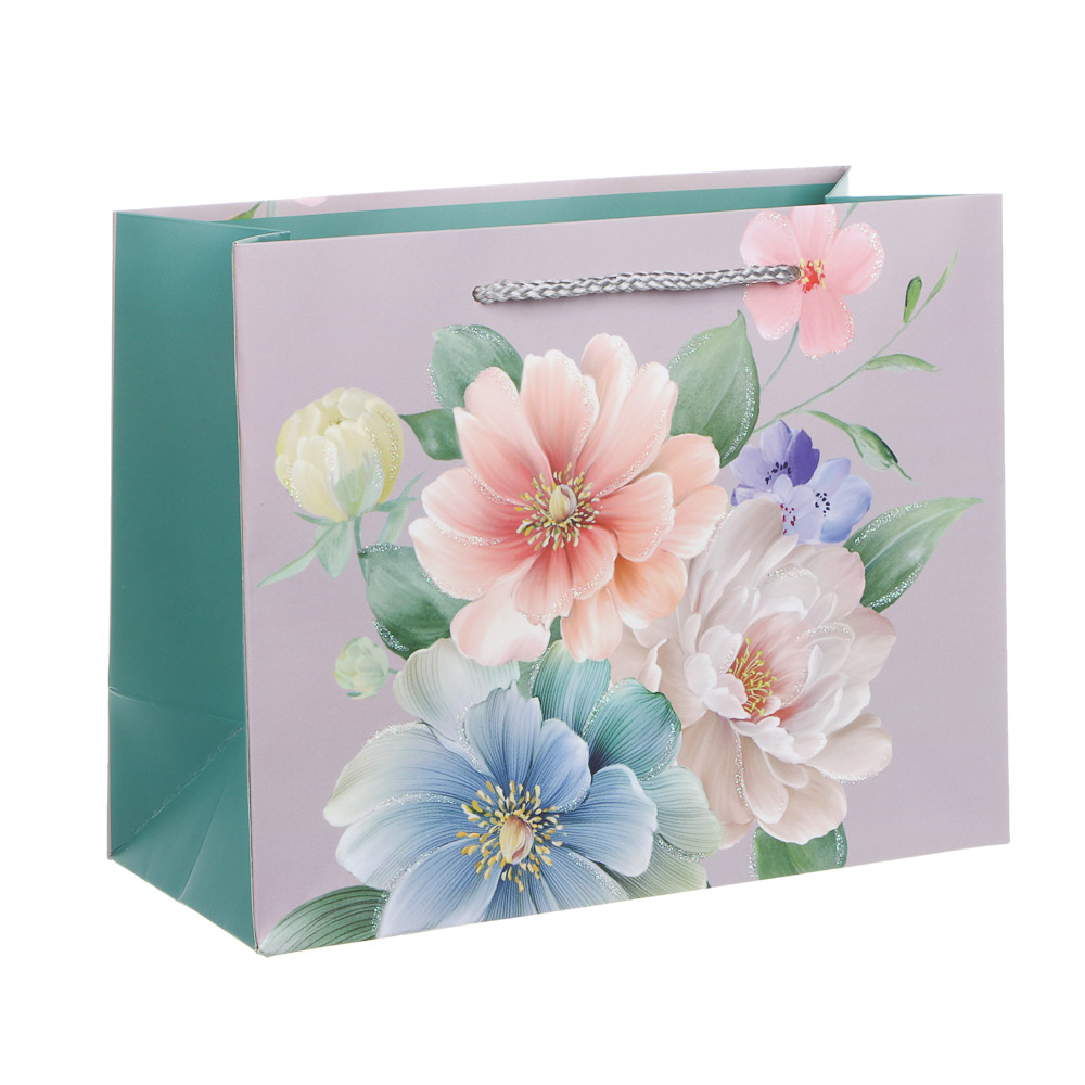 Пакет тм Fntastic подарочный, M 18x23x10см, глиттер, бумага, арт.28, 4 дизайна - #2