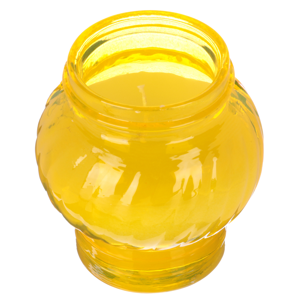 Свеча парафиновая поминальная в стеклянном подсвечнике, 9,1х8,3см, 4 цвета - #3