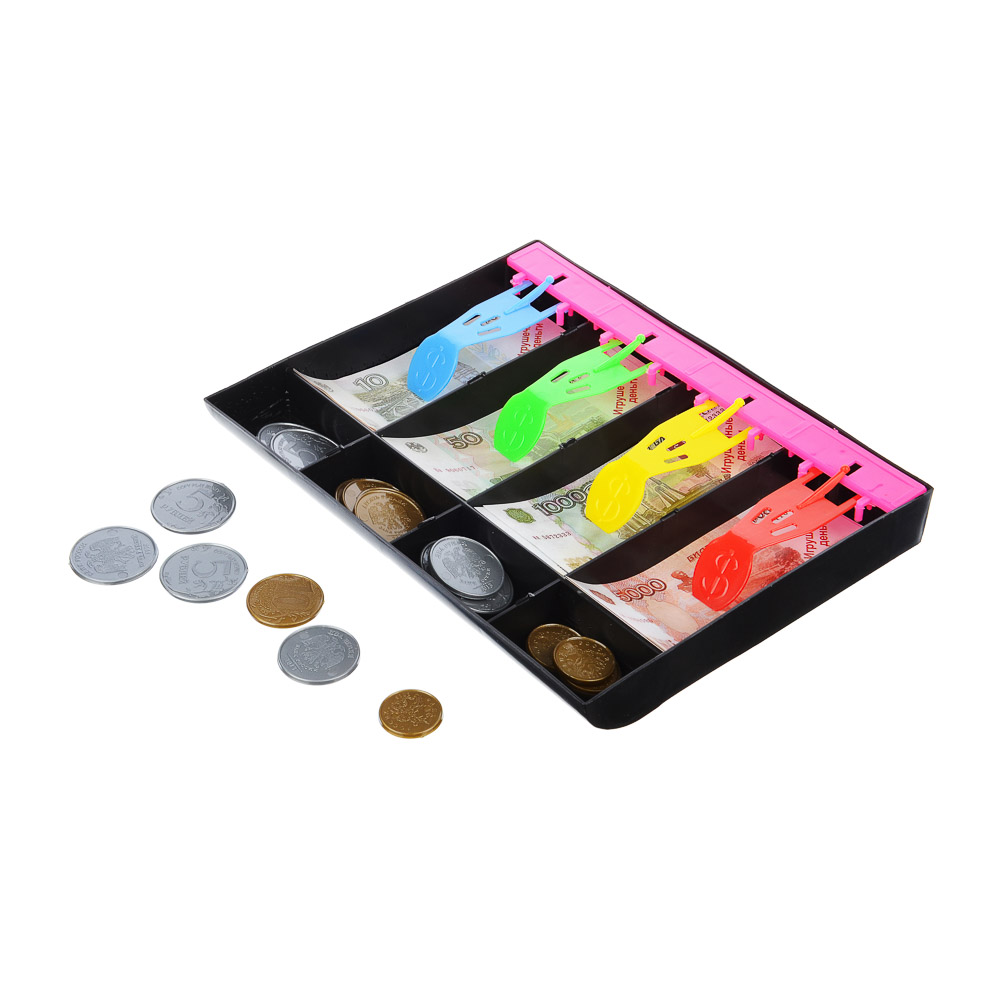 ИГРОЛЕНД Игровой набор "Играем в магазин" русские деньги, АБС, 17,2х28,5х2 см - #3