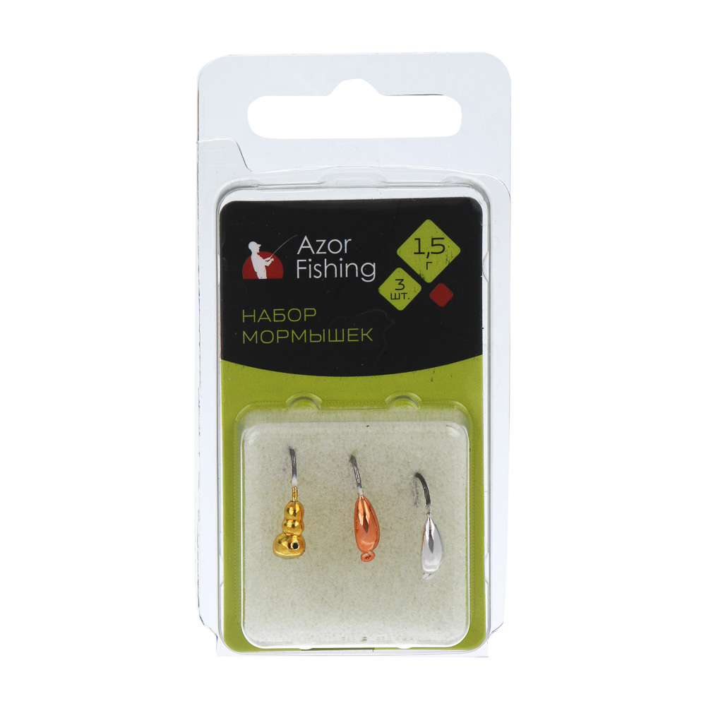 Набор мормышек "БАНАН" тм AZOR FISHING, свинец, 3шт - #4