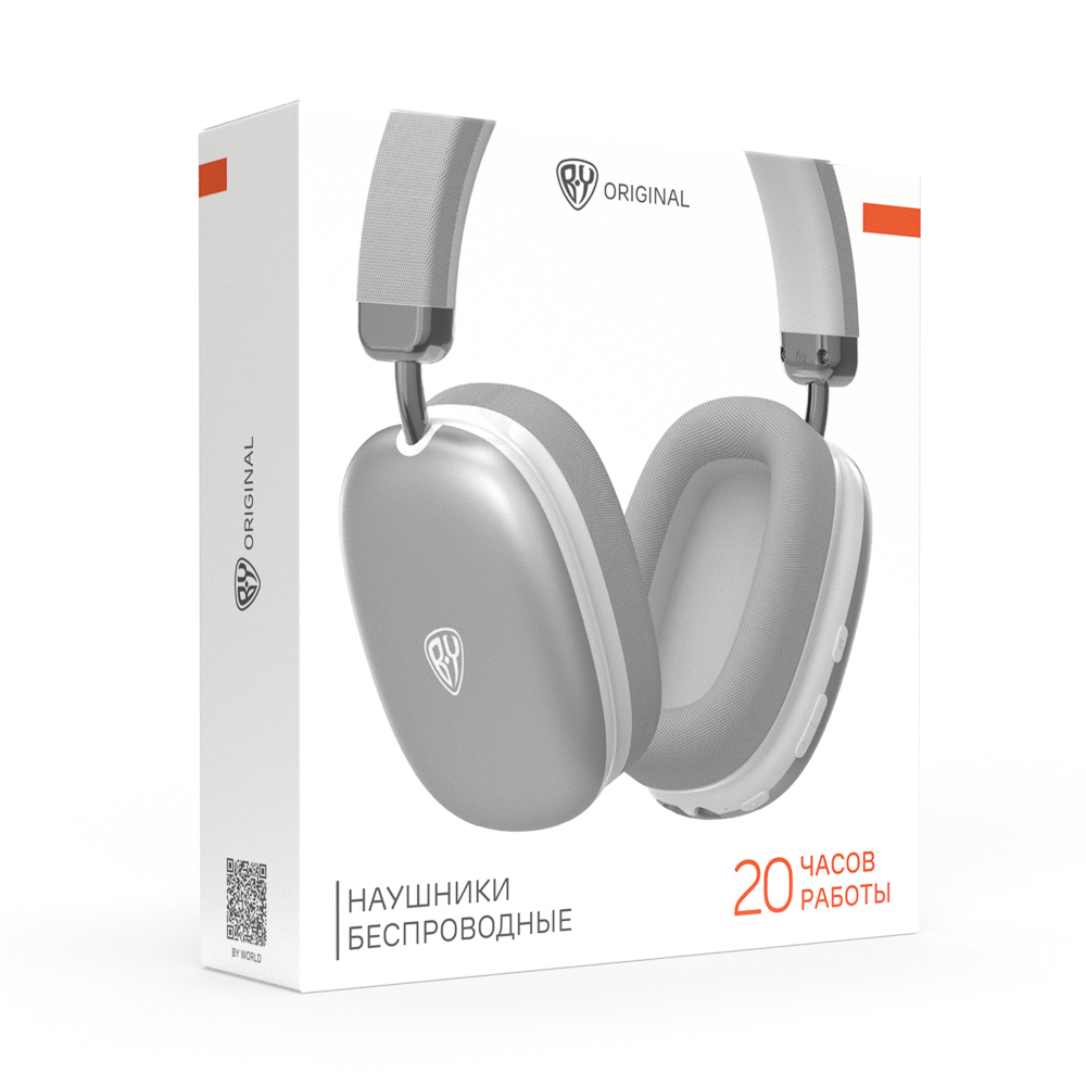 Наушники беспроводные полноразмерные BY CrystalPods, 400мАч, BT5.3, серебро - #2