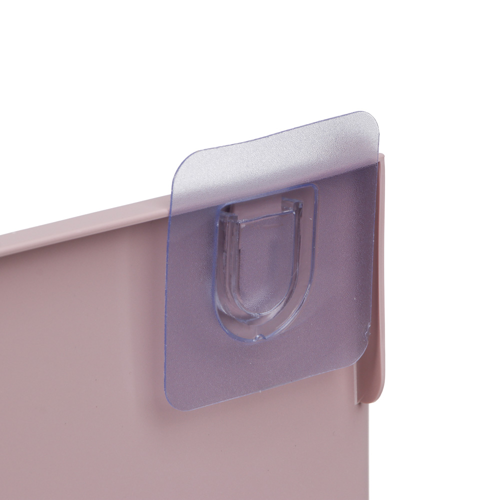 VETTA Classic Полка настенная прямоугольная, пластик, 28x11x7 см, пудровый [478-292] - #4