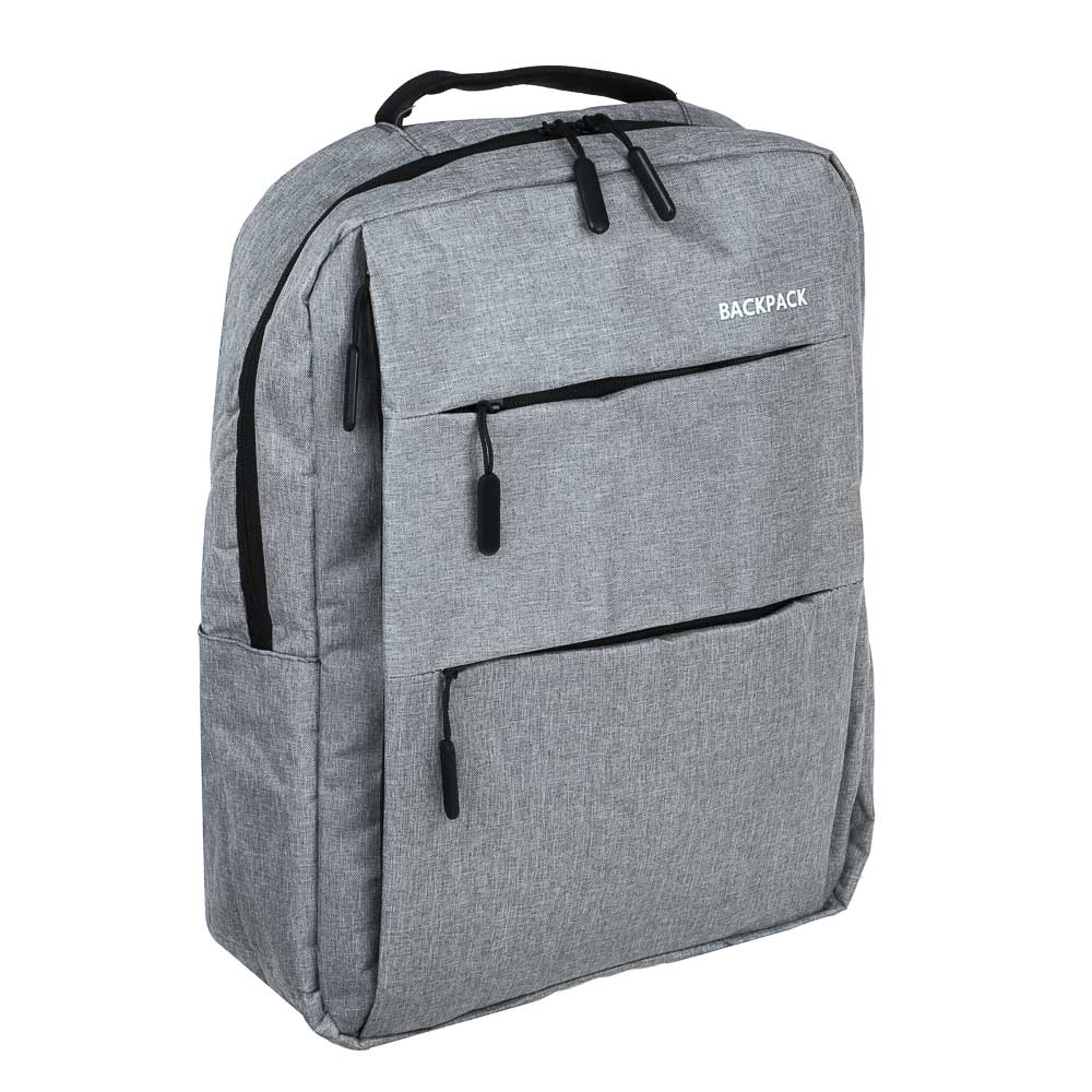 Рюкзак подростковый, 45x30x14см, 2 отд, 3 кармана, холст, отделка искусственной кожей, 2 цвета - #3
