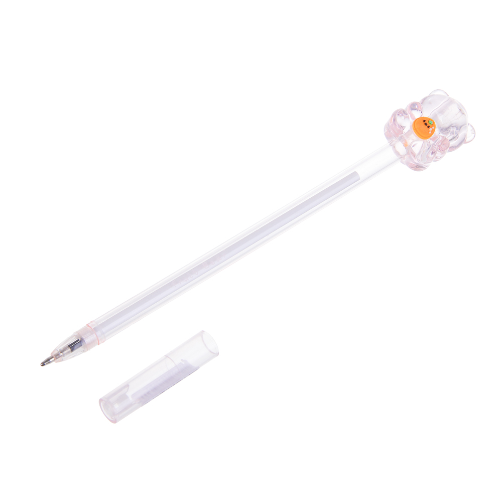 Ручка шариковая синяя, с наконечником в форме акрилового мишки, 4 дизайна, шоу-бокс - #2