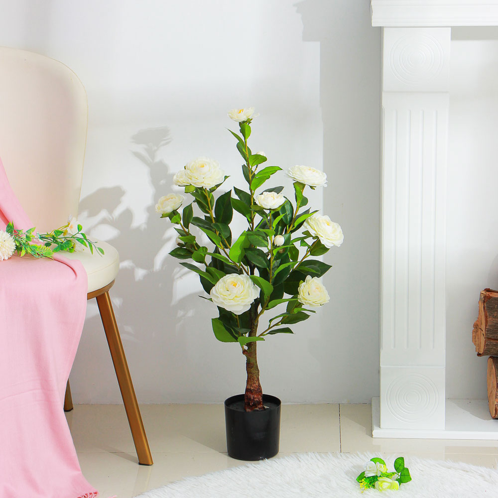 INBLOOM Растение искусственное Роза китайская белая 70см - #1