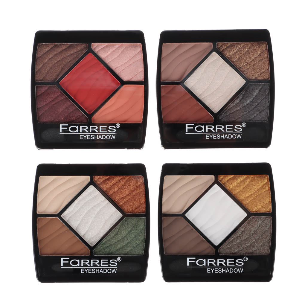 Тени для век "Beautiful Dream" 5 цветов тм Farres 7,5 г - #1