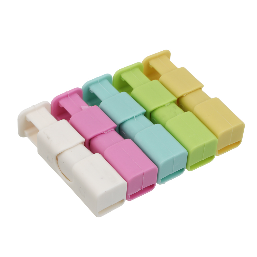 Набор зажимов для пакетов тм VETTA, пластик, 6х1,8 см, 5шт - #2