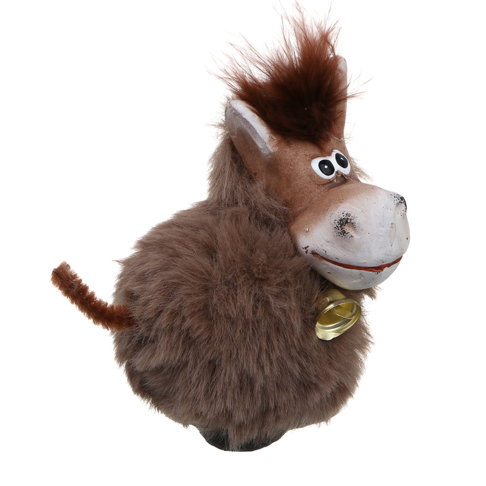 СНОУ БУМ Фигурка лошади 5.8x4.5x8 см, керамика, искусственный мех - #3