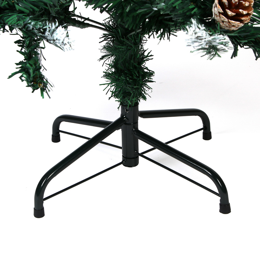 Ель искусственная с заснеженными кончиками и шишками 120см, 276 веток, ПВХ, 26-27 - #3