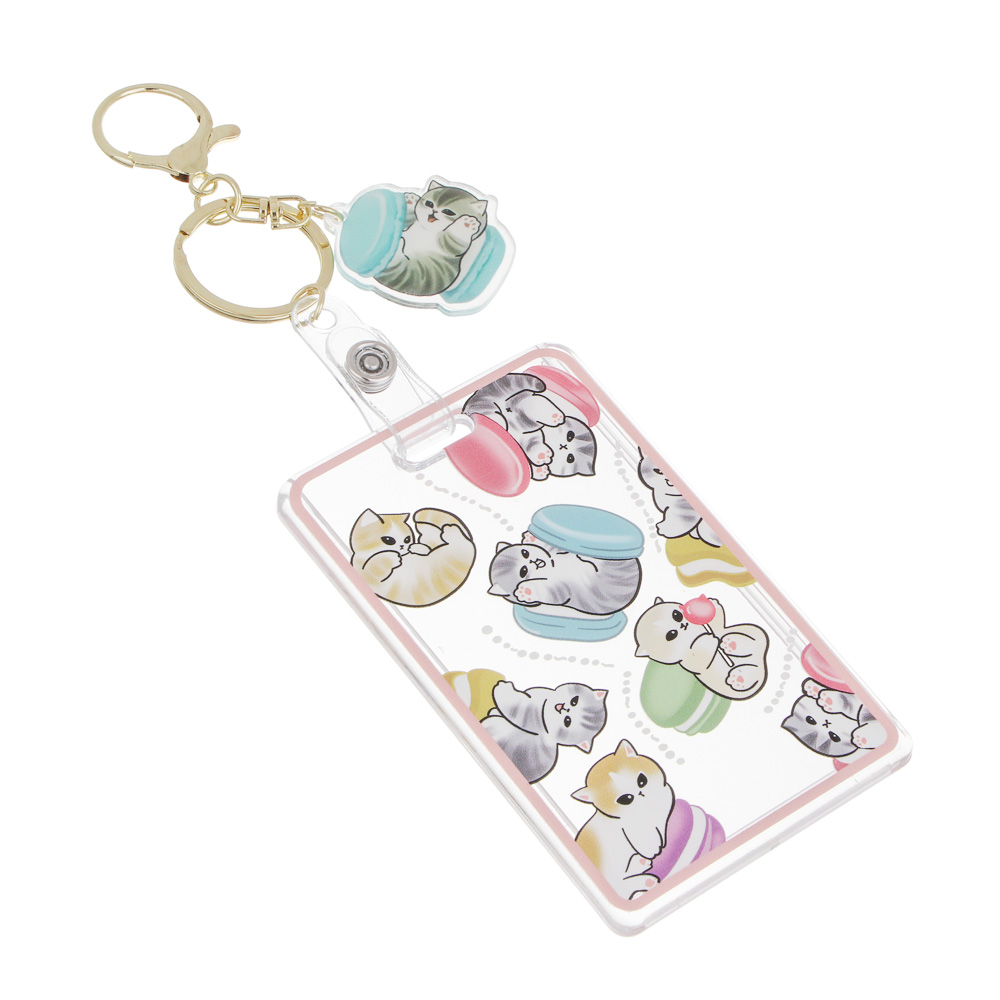 Чехол брелок для пропуска тм ЮL Lovely Kitten с шармом, пластик, металл, 10,5х6,5см, 4 дизайна - #3