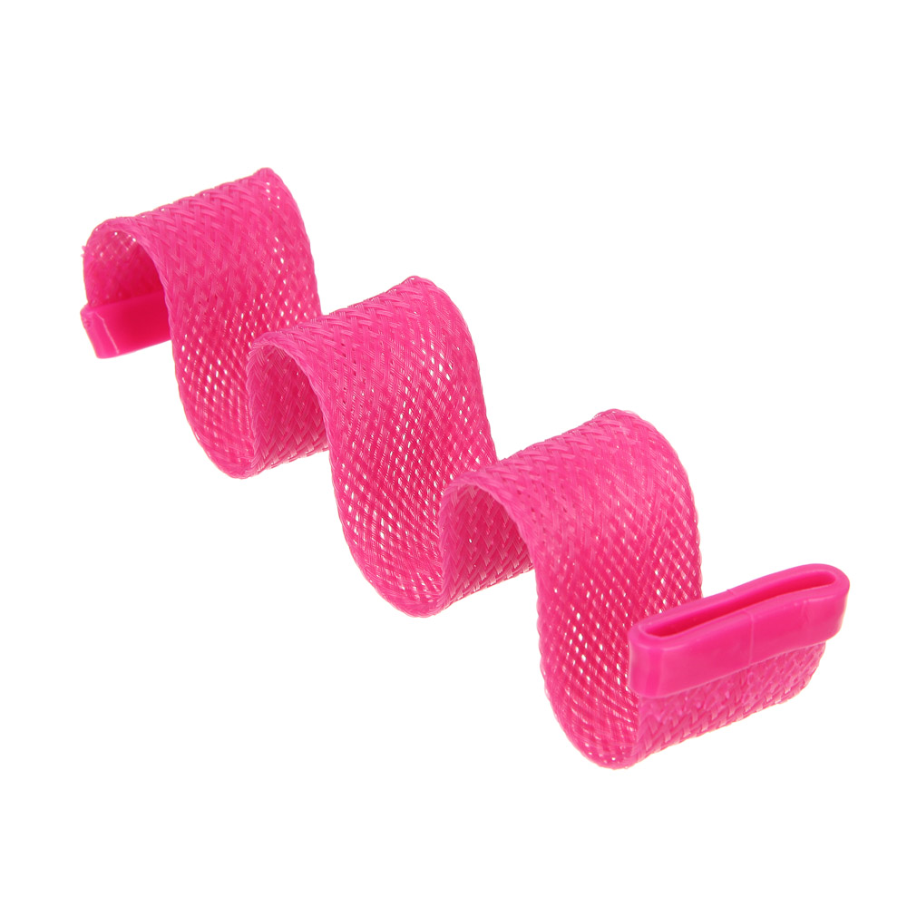 Бигуди-волны с крючком для укладки волос ЮНИLOOK, 25х3см, пластик, нейлон, 12шт, 2 цвета, ACS-70 - #6