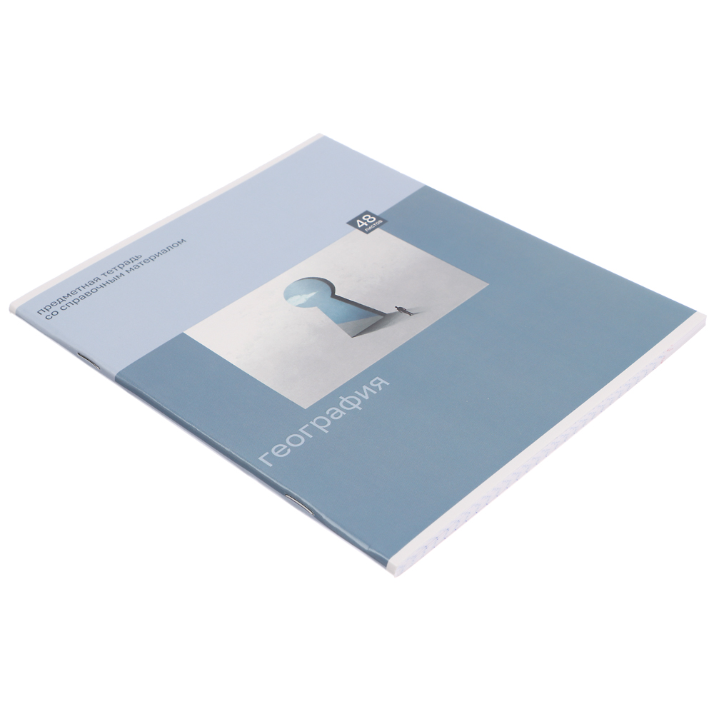 ClipStudio Тетрадь 48л. "Предметная", БЕЛЫЕ ЛИСТЫ, обл.картон "Монохром"скрепка, 7видов, справ.мат. - #3