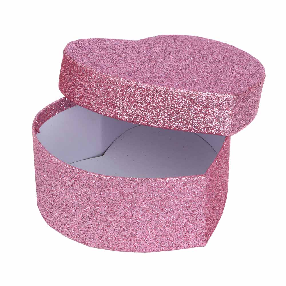 Коробка подарочная в форме сердца, декор глиттер, 11x9,8x5,2 см, 2 цвета - #4