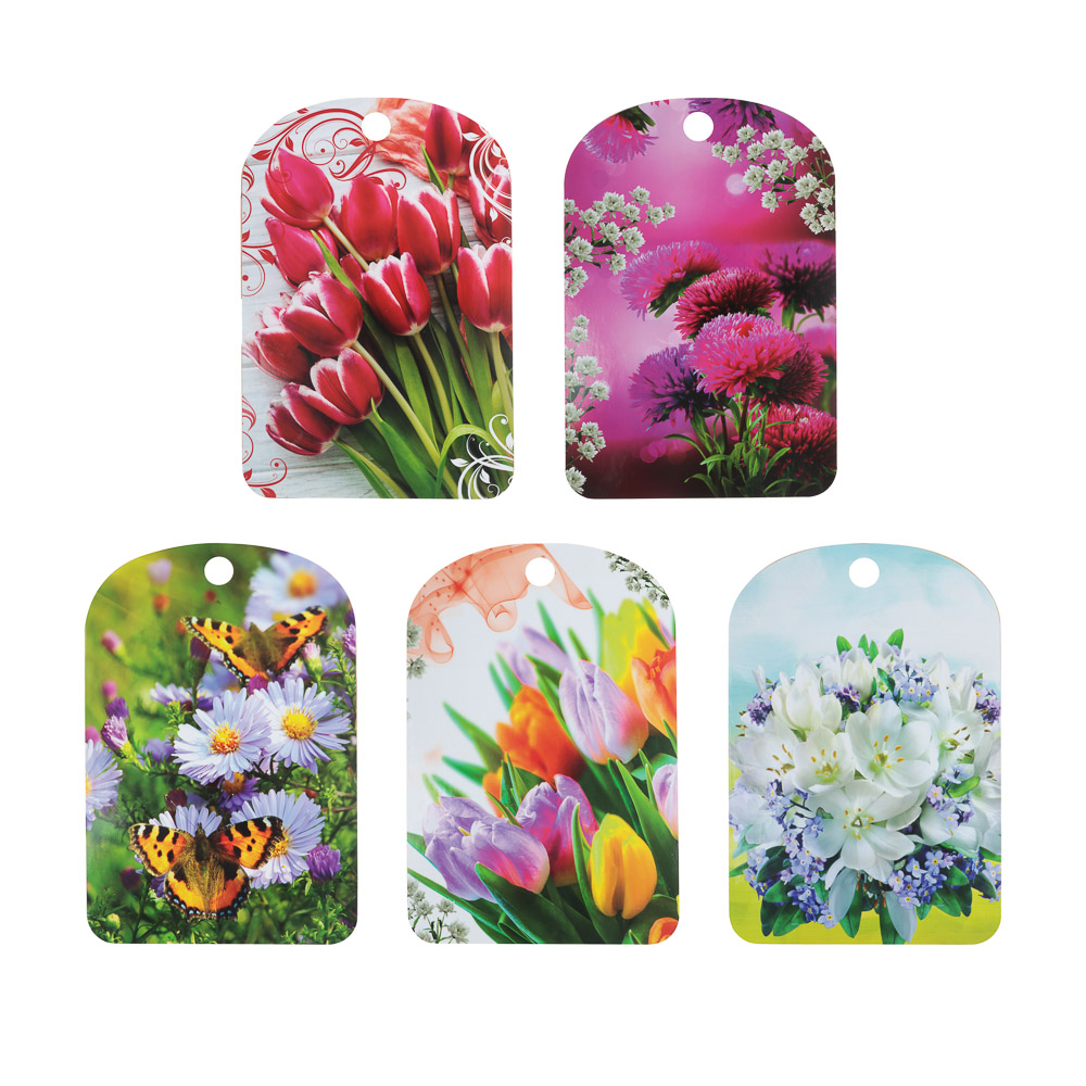 Доска разделочная "Цветы", 27x18x0,5см, фанера, 5 дизайнов - #1