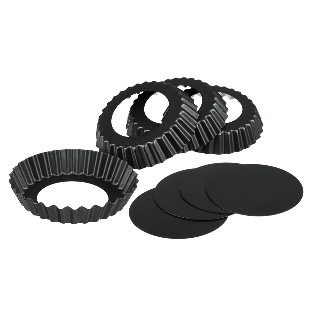 VETTA Набор форм для выпечки 4 шт "Тарталетка" 10,5х2см, угл.сталь, антипригарное покрытие - #5