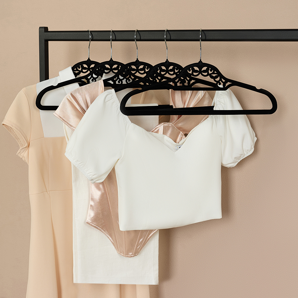 VETTA Набор вешалок для одежды 4шт, 42см, с покрытием флок - #9