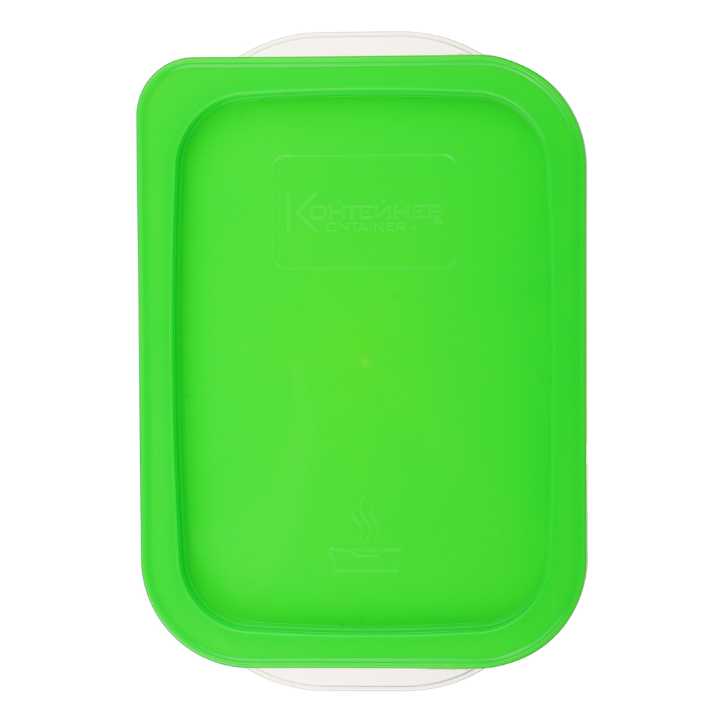 Контейнер пищевой прямоугольный 0,66л с паровыпуском и мерной шкалой, пластик - #6