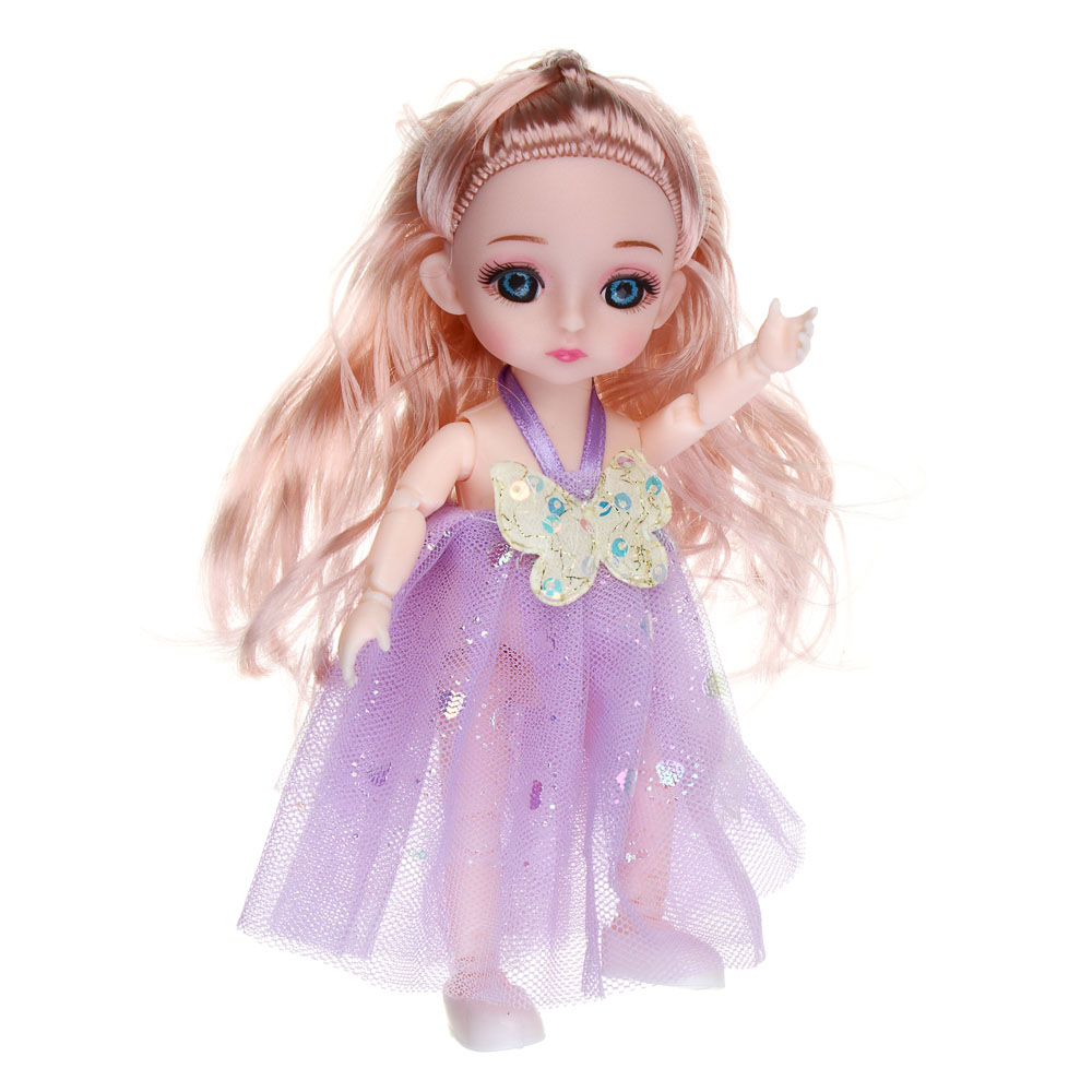 ИГРОЛЕНД Кукла шарнирная 15 см с аксессуарами, PP, ABS, PVC, 22х5,5х20 см, 4 дизайна - #7