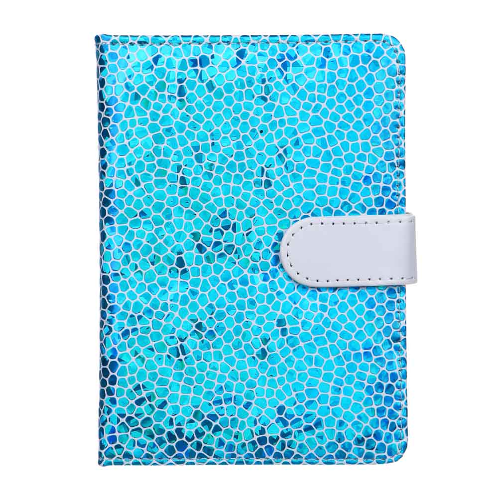 Записная книжка, 15x10,5см, 80л., тв.обложка с поролоном, фактура "мозаика", магнит.застежка, 4цв. - #2