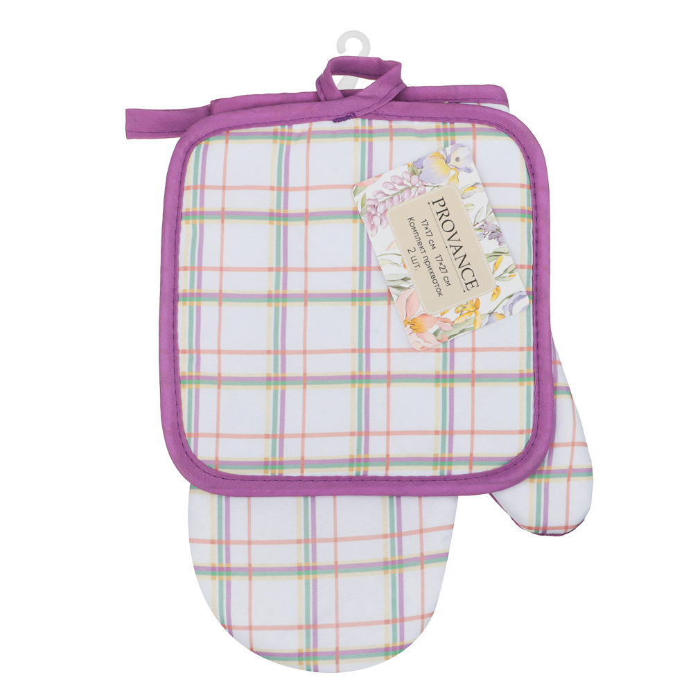 PROVANCE Ботаника Комплект прихваток 2шт, 17х17, 17х27, 100% полиэстер, 2 дизайна - #14