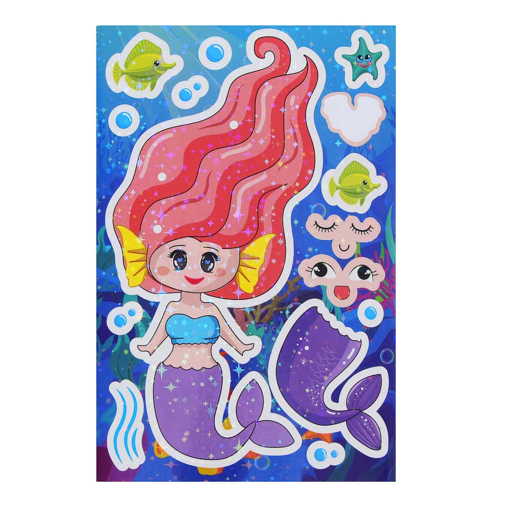 ХОББИХИТ Набор для творчества Стикеры "Эмоции", 8 листов, бумага, 18х12см, 6 дизайнов - #3