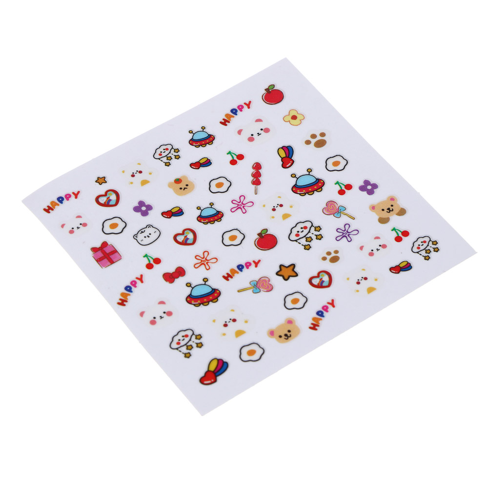 BY Русские супергерои Набор детских наклеек для ногтей и кольца 3 шт, 4 дизайна - #4