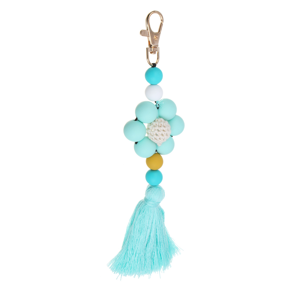 LADECOR Подвеска-брелок, ромашка с кисточками, пластик, полиэстер, 6 цветов, 16см - #3