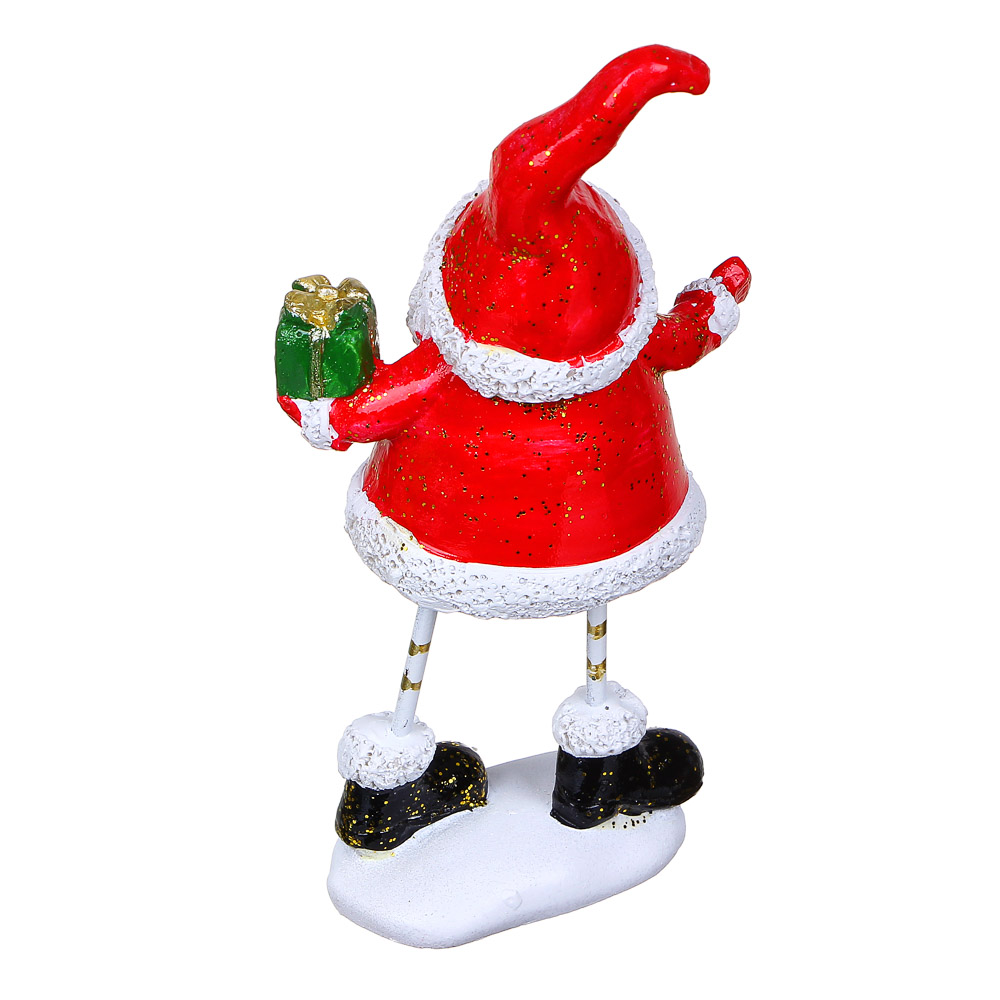 Сувенир Сноубум "Дед Мороз с подарком", на ножках - #4