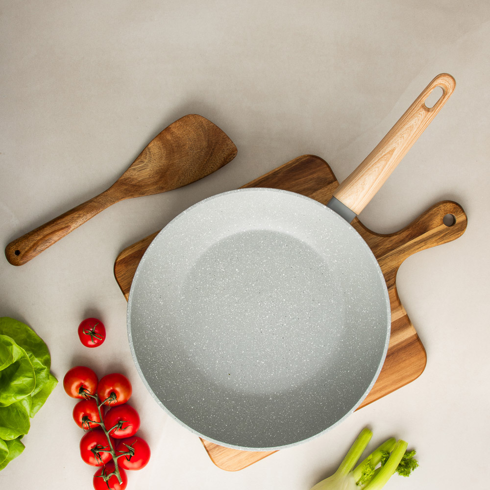 SATOSHI Берг Вок литой d28см, антипригарное покрытие Мрамор, индукция - #13