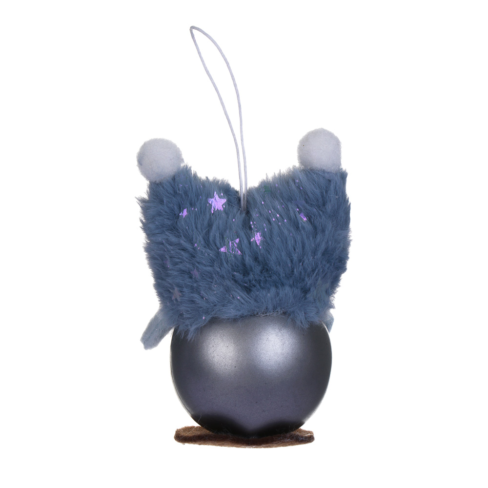 СНОУ БУМ Сувенир елочный Гномик 8x6x11 см, полиэстер, белый, синий, 2 вида - #4