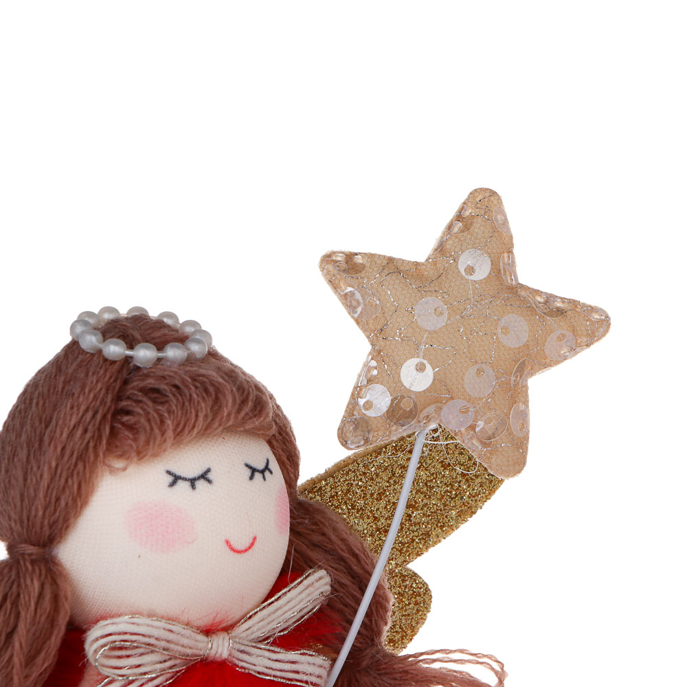 СНОУ БУМ Сувенир Ангел 21 см, полиэстер, красный, 3 вида - #4